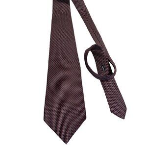 Vintage Yves Saint Laurent Silk Multicolor Black Red Abstract Necktie Classic